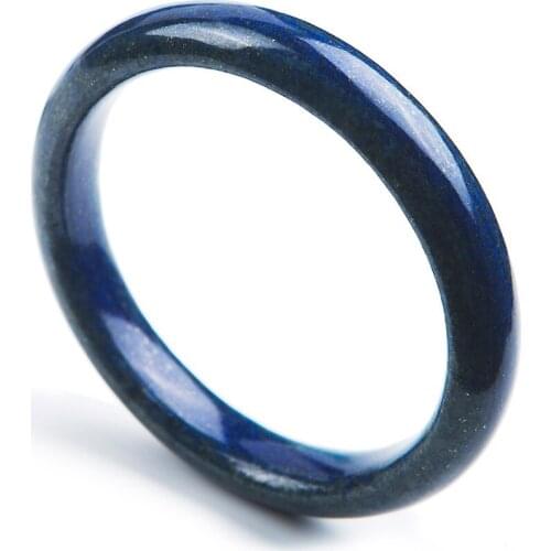 Genuine Natural Lapis Lazuli Bangle Deep Blue Bracelets For Women Lady Healing Stone Inner Diameter 58mm AAAAAA