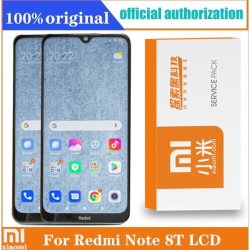 Original 10Touch For 6.3" Xiaomi Redmi Note 8T LCD Display Screen+Touch Screen Digitizer Assembly With Frame For Redmi Note 8T