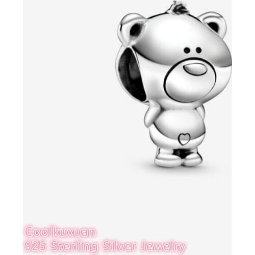 100% Original 925 Sterling Silver Theo Bear Charm beads Fits bracelets Jewelry Making
