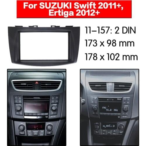 11-157 Double 2 Din Car Radio Installation Trim Fascia For Suzuki Swift 2011+ Ertiga 2012+ Car Radio Stereo Facia Frame