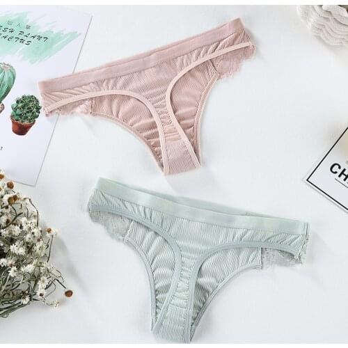 3PCS Seamless Panties Underwear women Thong Lace Tangas Women Sexy Panties Women G String Panties Stringi T-back Bragas Mujer