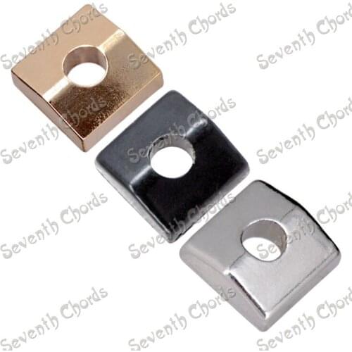 3 Pcs Tremolo Bridge Locking Nut Blocks For Electric Guitar (L*W=11.8*11.6mm) - Black & Gold & Chrome Can choose