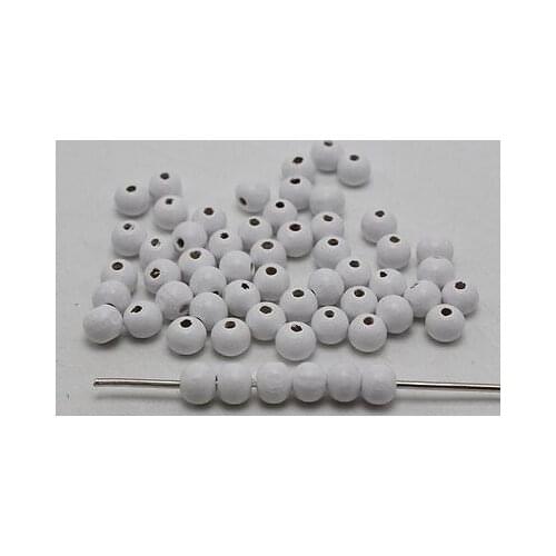 500 pcs White 8mm Round Wood Beads~Wooden beads Spacer Beads Jewelry Making