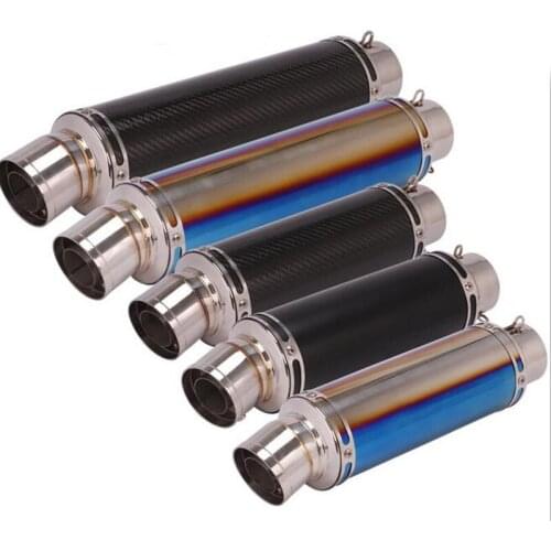 60mm motorcycle yoshimura carbon fiber modified exhaust pipe with DB killer S1000RR ZX10R R6 R25 R3ADV1200 CBR1000RR R6