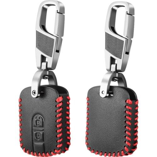 Car Accessories For Nissan Qashqai Micra Navara Note X-Trail Almera 2 Buttons Key Cover Leather Remote Key Case Cover Protector