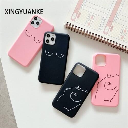 Sexy Chest Lines Candy Color Case For Xiaomi Redmi Note 9S 10S 10 9 Pro 8 7 6 5 Pro 8T POCO X3 F3 M3 Soft Silicone Back Cover