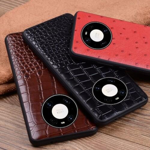 For Huawei Mate 40 Case Cover Luxury Genuine Leather Flip Back Cover For Huawei Mate 40 Pro Case Back Shell Mate40 Pro