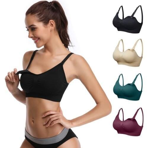 COOSHCO 2pcs Maternity Nursing Bra Breastfeeding Bras Pregnant women Quick Release Bra Soutien gorge allaitement Wire free bra