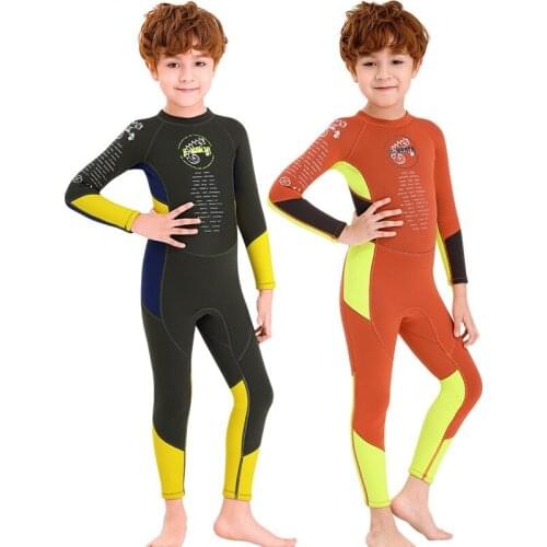 Kids Wetsuit 2.5mm Neoprene Swimsuit,Long Sleeve Wet Suits for Swimming Scuba Diving,Full Wetsuit for Girls Boys Toddler