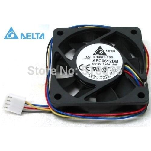 For delta AFC0612DB-F00 60x60x15mm Cooling Fan, 7200 RPM, 29.24 CFM, 47.5 dBA PWM 4-pin connector