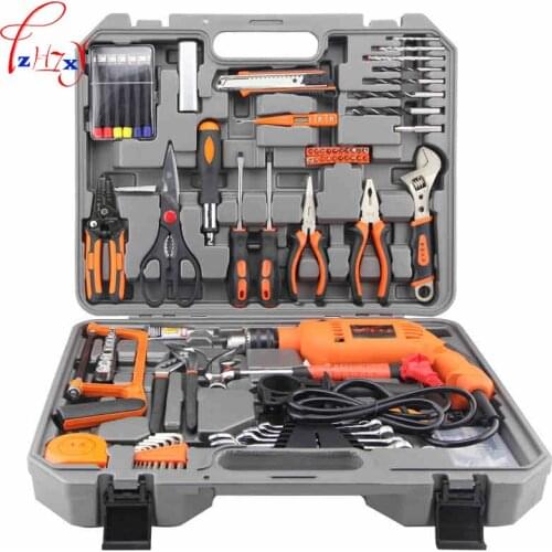 Electric Maintenance Kit For Household Working Tools 100PCS/Set Multifunctional Hardware Tools Box With A Drill 220V