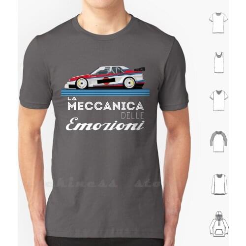 Italian Racing T Shirt 6xl Cotton Cool Tee Alfa Romeo Alfa Romeo Dtm Red Blue Turquoise White Italy Italian Car Cars Automotive