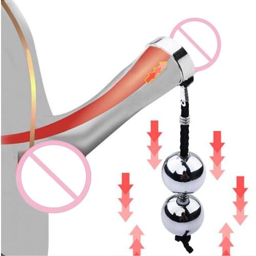 Cock Ring Chastity Male Glans Ring Metal Ball Heavy Weight Hanger Stretcher For Penis Extender Enlargement Toys For Adults 18