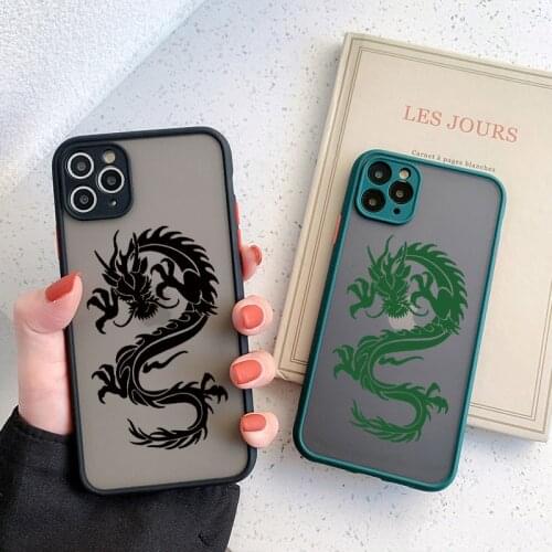 Fashion Dragon Animal Pattern Phone Case For iPhone 12 11 Pro Max SE 2020 6s 7 8 Plus XS MAX X XR Hard Shockproof Matte Cover
