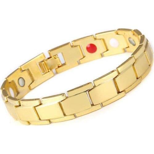 Male Bracelets Bangles Energy Balance Chain Link Germanium Magnetic Bracelets For Men Health Care Jewelry