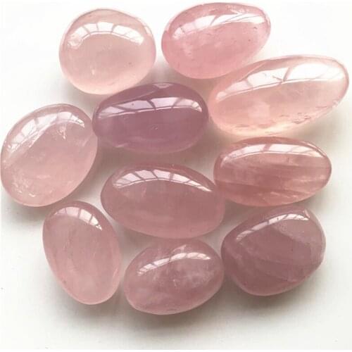 Natural polished rose quartz palm crystals healing stones for home decoration