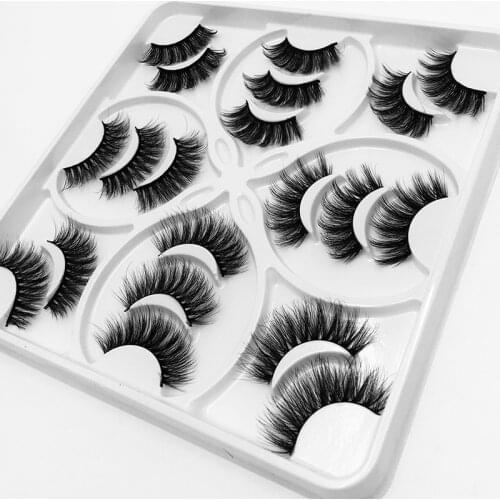 NEW 10 Pairs 3D Soft Mink False Eyelashes Handmade Wispy Fluffy Long Lashes Natural Eye Extension Makeup Kit Cilios