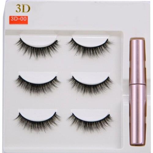 New Invisible Magnets Magnetic Eyelashes Eye Eyeliner Liquid Set No Glue False Mink Extension Kit 3D Individual Reusable Eyelash