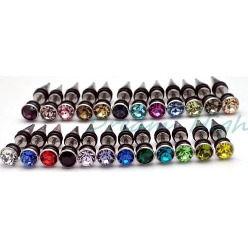 New Arrival 316L Statinless Steel Earring Fancy Ear Stud Ear Ring Fashion Jewelry 7mm ball 50PCS/LOT Free Shipping 24colors