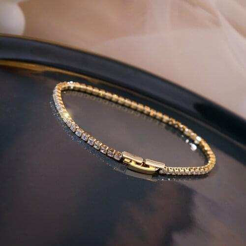 Simple Chain Bracelet For Women 2020 New Jewelry Classic Rhinestone Bracelets Bijoux