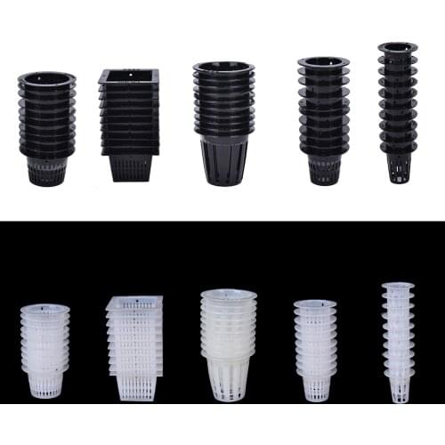 10Pcs Mesh Pot Net Cup Basket Hydroponic System Garden Plant Grow Vegetable Cloning Foam Insert Seed Germinate Nursery Pots