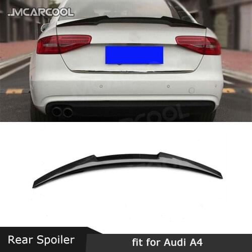 Carbon Fiber Car Rear Trunk Lip Spoiler FRP Unpainted Black Boot Wings for Audi A4 S4 Sedan 4 Door 2009 - 2018 M4 style Spoiler