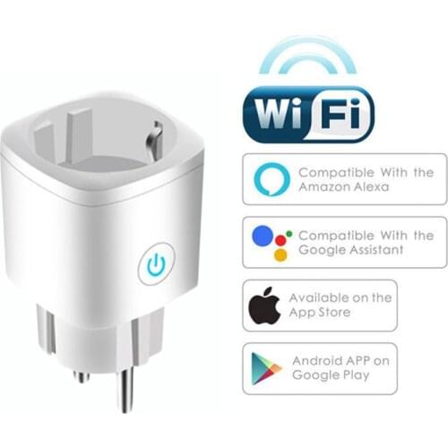Energy-Monitoring 16A EU Plug Smart Outlet Alexa Real-Time Home-Plug Low-Power Smart Remote Voice-Control-Socket Wifi Wireless