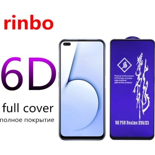 Rinbo Full protective glass for realme xt x2 5 6 7 8 x50 pro GT 5G screen protector tempered for oppo A73 A5 A9 2020 A93 C3 c11