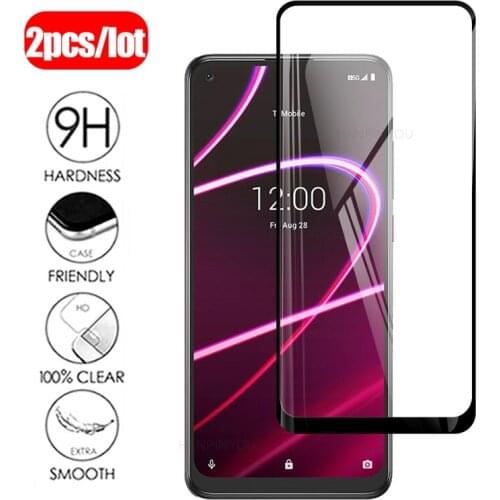 2Pcs Protective Tempered Glass on For T-Mobile REVVL 5G 6.53" Full Cover Screen Protector Glass Film