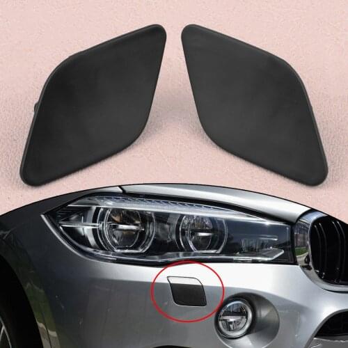 1 Pair Car Front Head Light Washer Jet Cap Cover 51657052427 51657052428 Fit for BMW X6 E71 E72 2014 2013 2012 2011-2008
