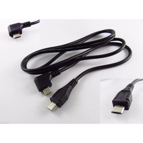 1pcs Micro 5 Pin USB Male Right Angle To Micro USB Extension Connector Cable Cord 1m