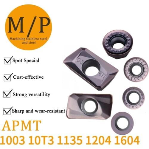 10PCS APMT1135 APMT1604 PDER M2 H2 RPMW 1003 RPMT1204 VP15TF Carbide Inserts Lathe CNC Turning Tools Cutter Milling Tools