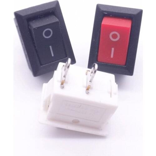 10pcs KCD11-101 3A/250V small black 10*15mm SPST 2PIN ON/OFF G130 Boat Rocker Switch Car Dash Dashboard Truck RV ATV Home