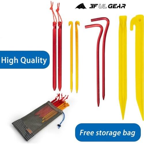 3F UL GEAR 15.5 cm Pegs Aluminum Stakes Nail For Camping Tent Rope Ultralight Tent Accessories 5 pcs Equipment Outdoor Travel