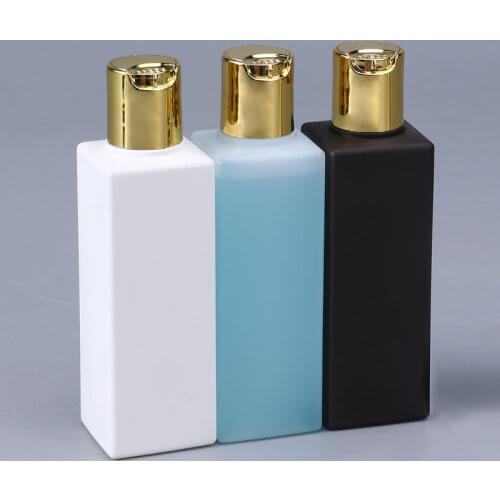 50PCS of 100ML Square Lotion Bottle Comestic Liquid Plastic bottles Food Grade HDPE Material Storage Container