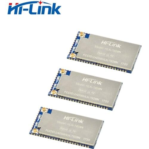Free Ship 3pcs Hi-Link Wifi Router module HLK-7628N Openwrt with 2 Antennas 2.4G serial wifi module