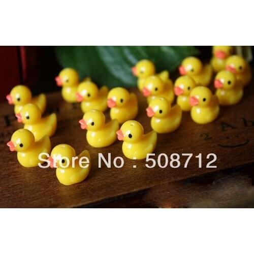 Free shippin!!! 30pcs/lot 14*14*10mm yellow duck pendant Stuffing/ filler For Glass Cover Vials Pendant