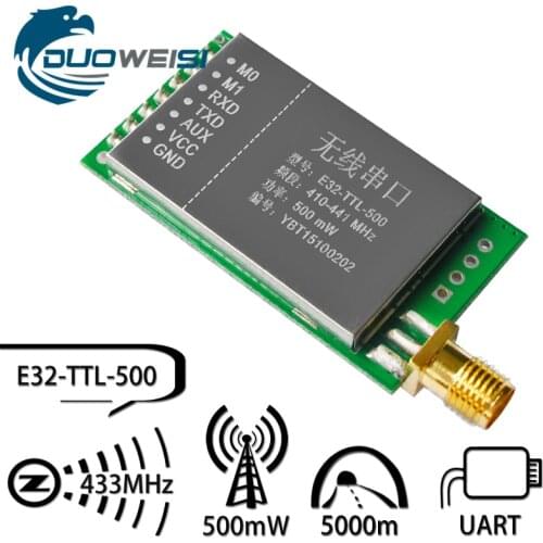 E32-TTL-500 433M wireless serial module | SX1278 / 1276 spreading LORA transparent transmission 5000 m | Arduimo Recommended