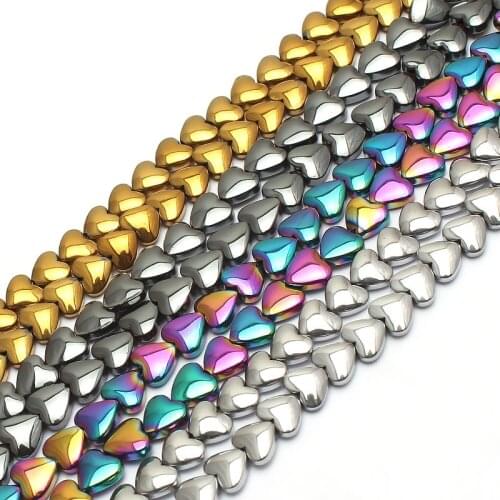 6*5mm Heart Shape Hematite Beads Natural Stone Beads For Jewelry Making 78pcs/lot Spacer Beads Diy Charms Bracelet