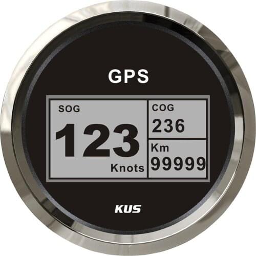 1pc 85mm Digital GPS Speedometers 0-999Knots Mph Km/h Speed Mileometers Sog Cog Show Odometers with GPS Antenna for Car Ships