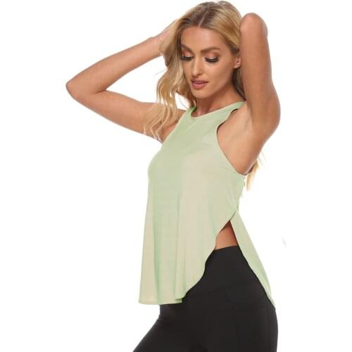 Women Fitness Sport Yoga Shirt , Sleeveless Sportswear GYM Blouses Running Vest Workout Crop Top Female T-shirt