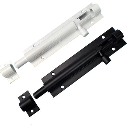 2/3/4/5/6/8inch Aluminum Alloy Door Latch Hardware for Home Hardware Gate Safety Door Bolt Latch Lock Black Silver Barrel Bolt