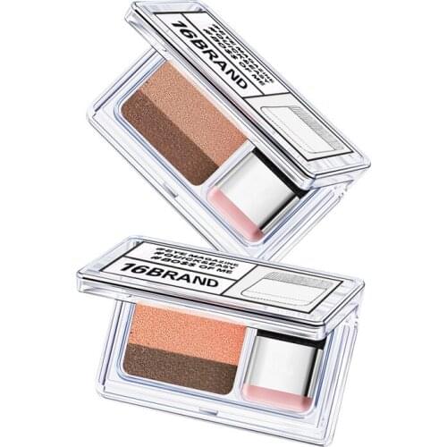 Double Color Eye Shadow Diamond Shimmer Eyeshadow Makeup Waterproof Mineral Powder Double-layer Glitter Eye Shadow