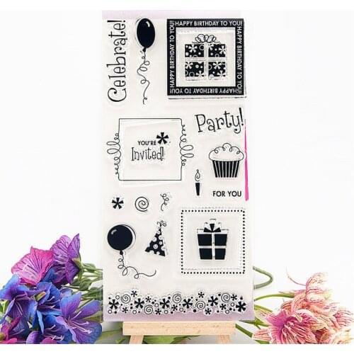 Hot selling balloon transparent clear stamp / silicone seal roller stamp DIY scrapbook album / card production