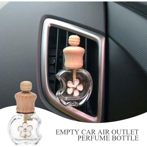 Exquisite Car Vent Outlet Ornament Air Freshener For Essential Oil Dispenser Empty Glass Bottle Car Clip Fragrance Bottle