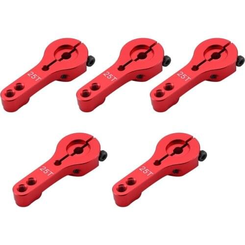 5pcs 25T Metal Servo Rocker Metal RC Servo Arm Aluminum RC Model Set For Futaba For Savox For Xcore For HL For HSP