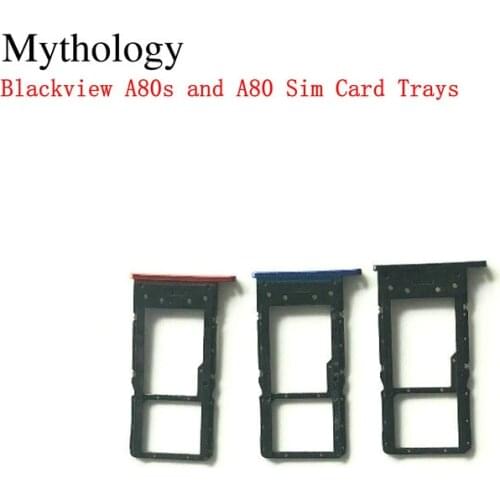 Mythology Sim Card Trays for Blackview A80 A80s Sim Card Holder 6.21"Mobile Phone Original Card Slot