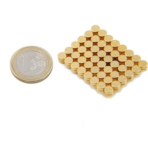 NEODYMIUM DISC GOLD DIAMETRIC 5-2BMM