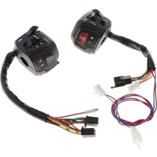 2 Pieces Motorbike Headlight for Yamaha N-Max 155 - Motorcycle Handlebar Control Headlamp Hazard Passing Front Headlight