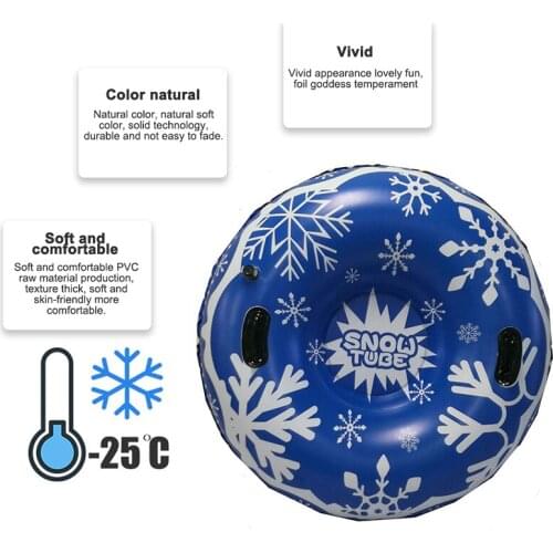 Floated Skiing Board PVC Winter Inflatable Ski Circle With Handle Durable Children Adult Outdoor Snow Tubes Skiing Accessories 8